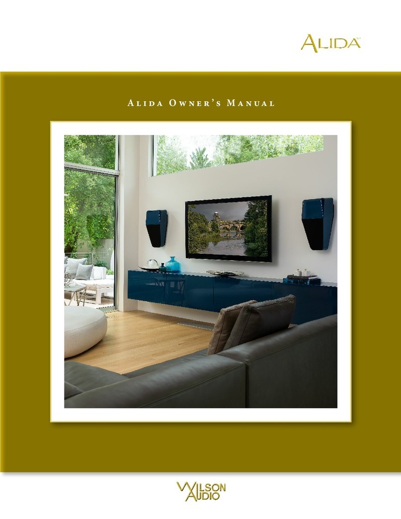 WILSON AUDIO Alida User manual