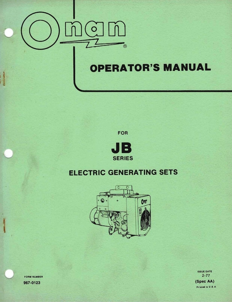 Onan JB Series User manual