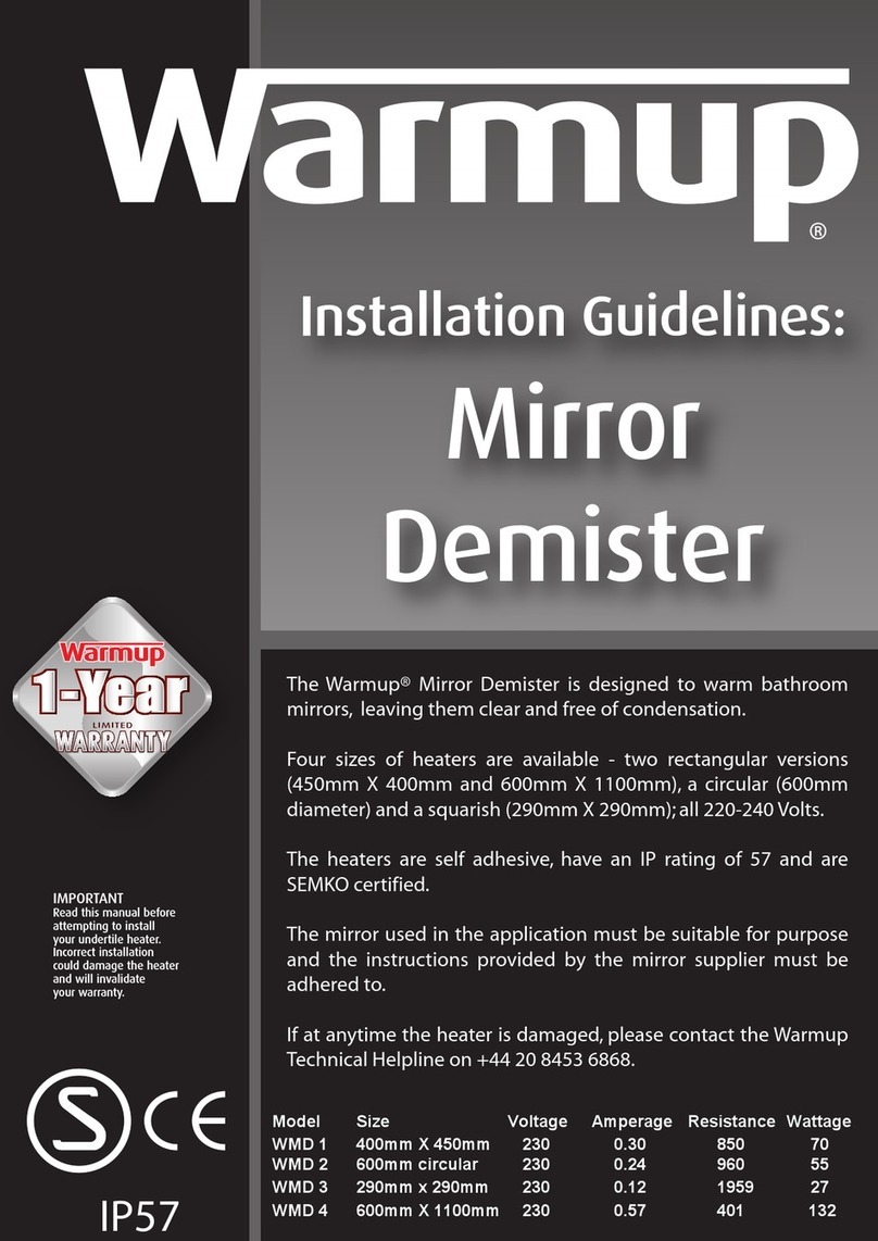 Warmup WMD 1 Installation guidelines