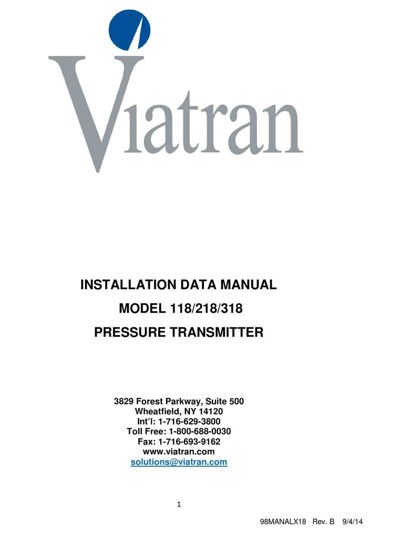 Viatran 118 Installation and user guide