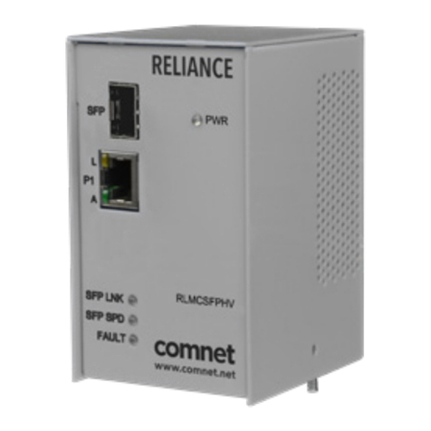 Comnet RLMCSFP Series Installation and operation manual