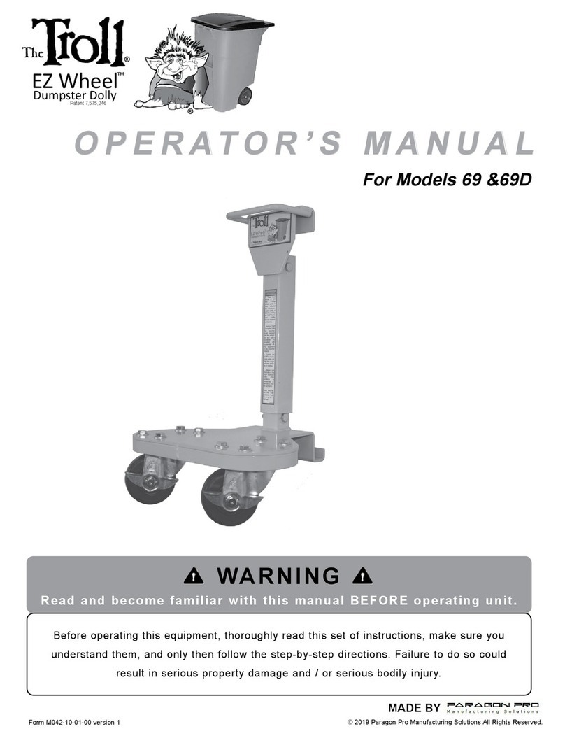 Paragon Pro Troll EZ Wheel 69 Operator's manual