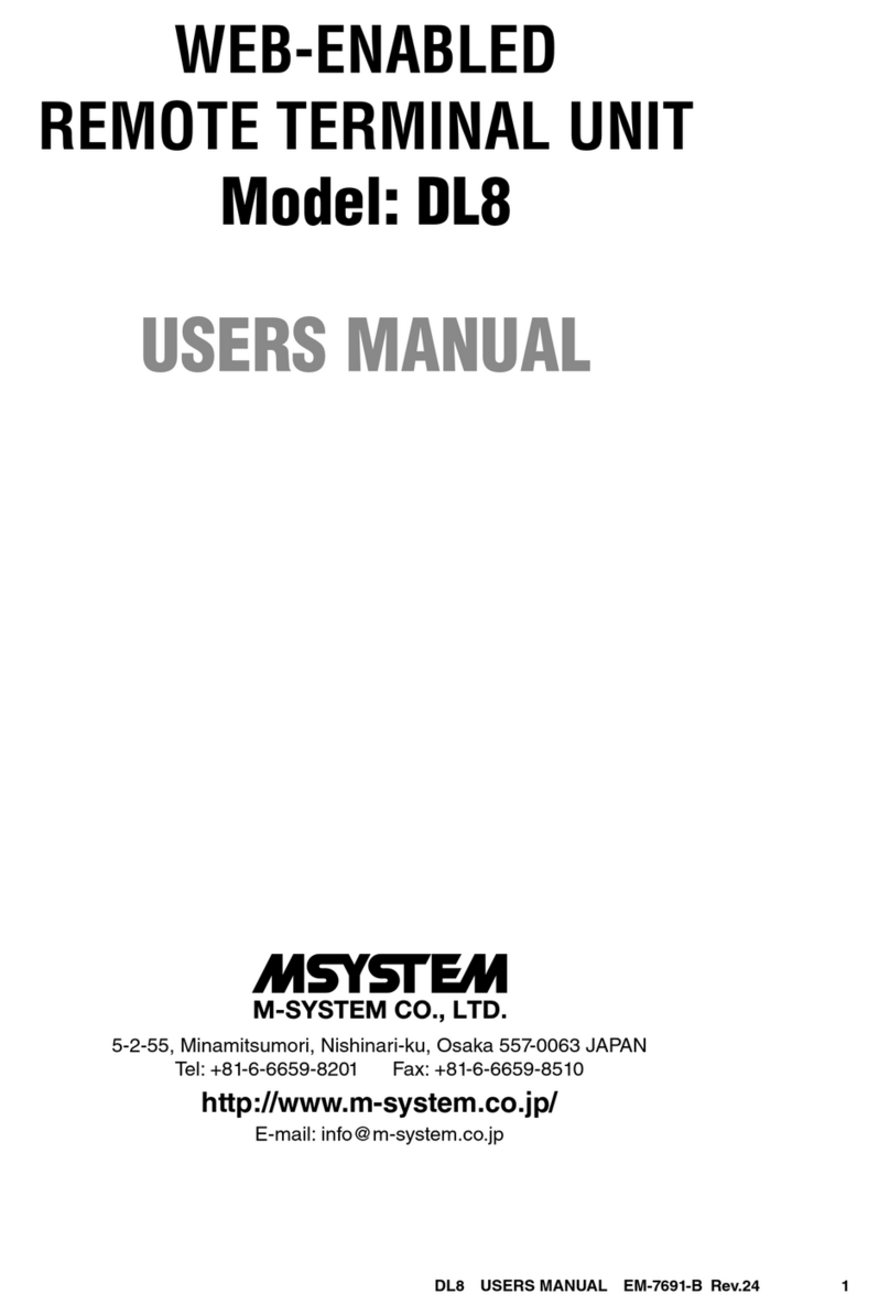 M-system DL8 Series user manual