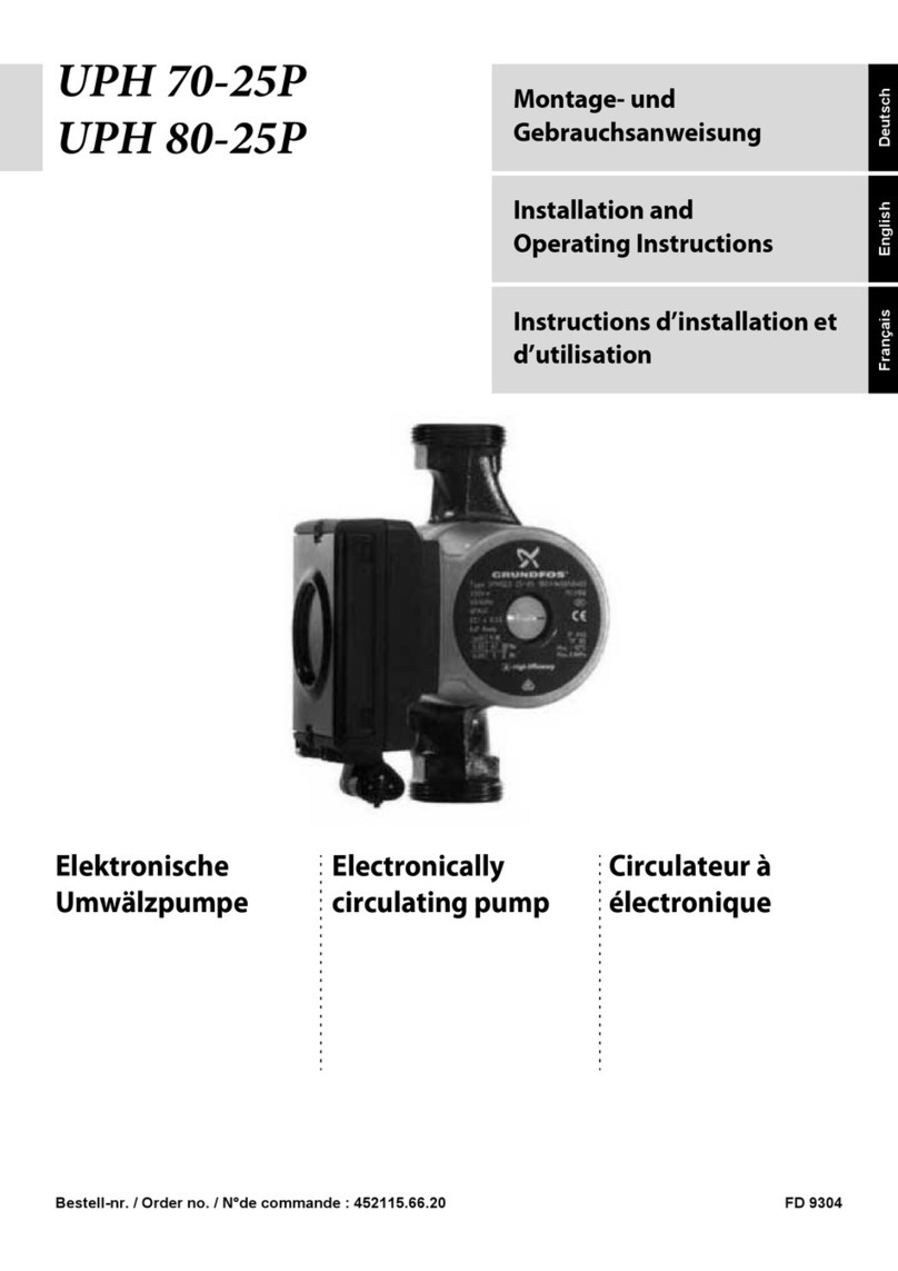 Grundfos UPH 70-25P User manual