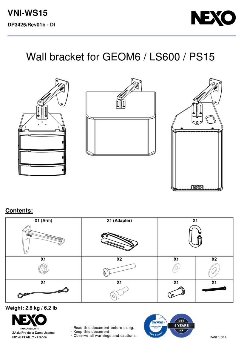 Nexo VNI-WS15 User manual