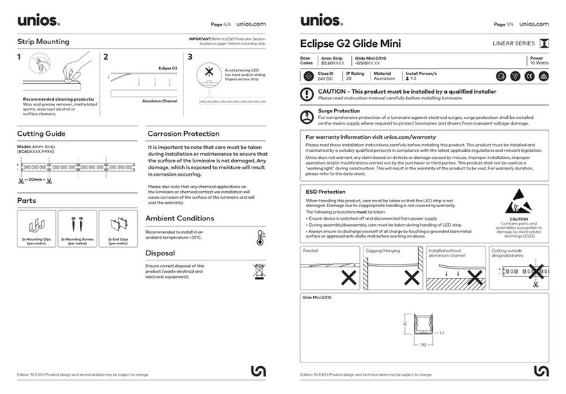 unios Linear Series quick start guide