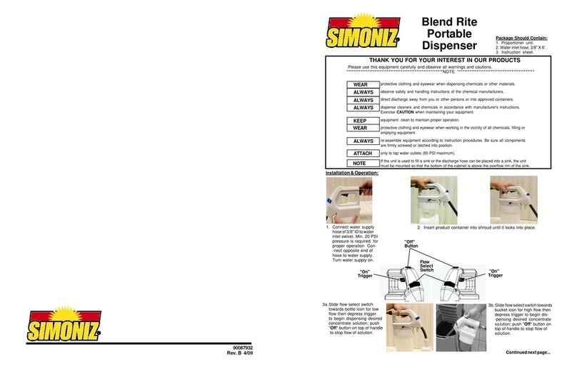 Simoniz Blend Rite User manual