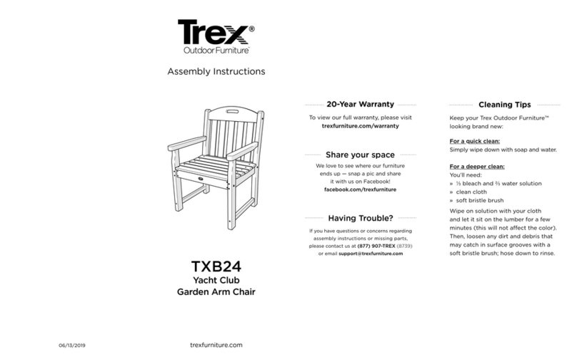 TREX Yacht Club Garden Arm TXB24 User manual