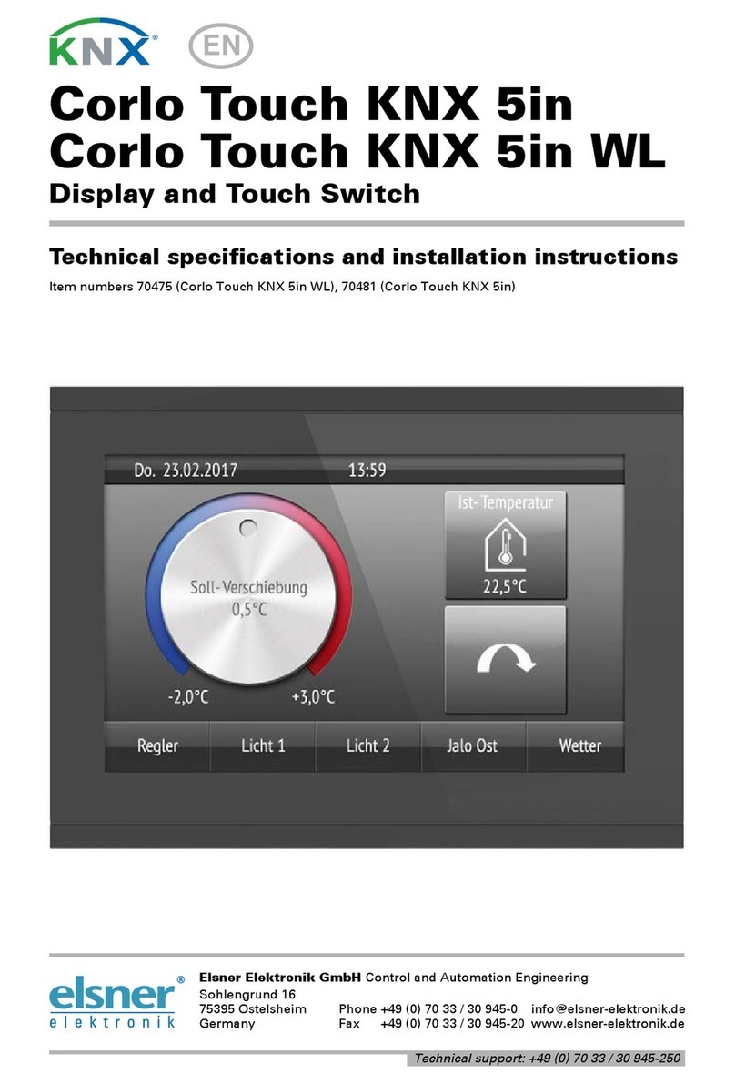 elsner elektronik Corlo Touch KNX 5in User manual