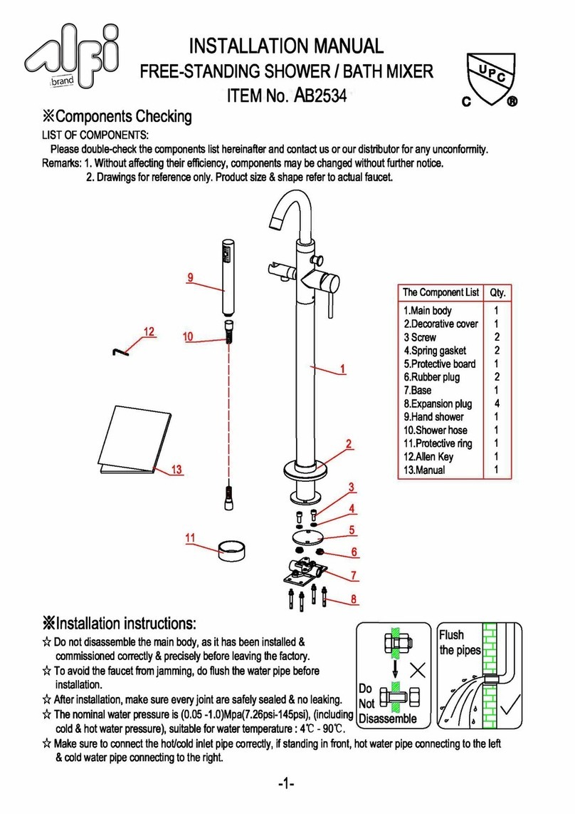alfi AB2534 installation manual