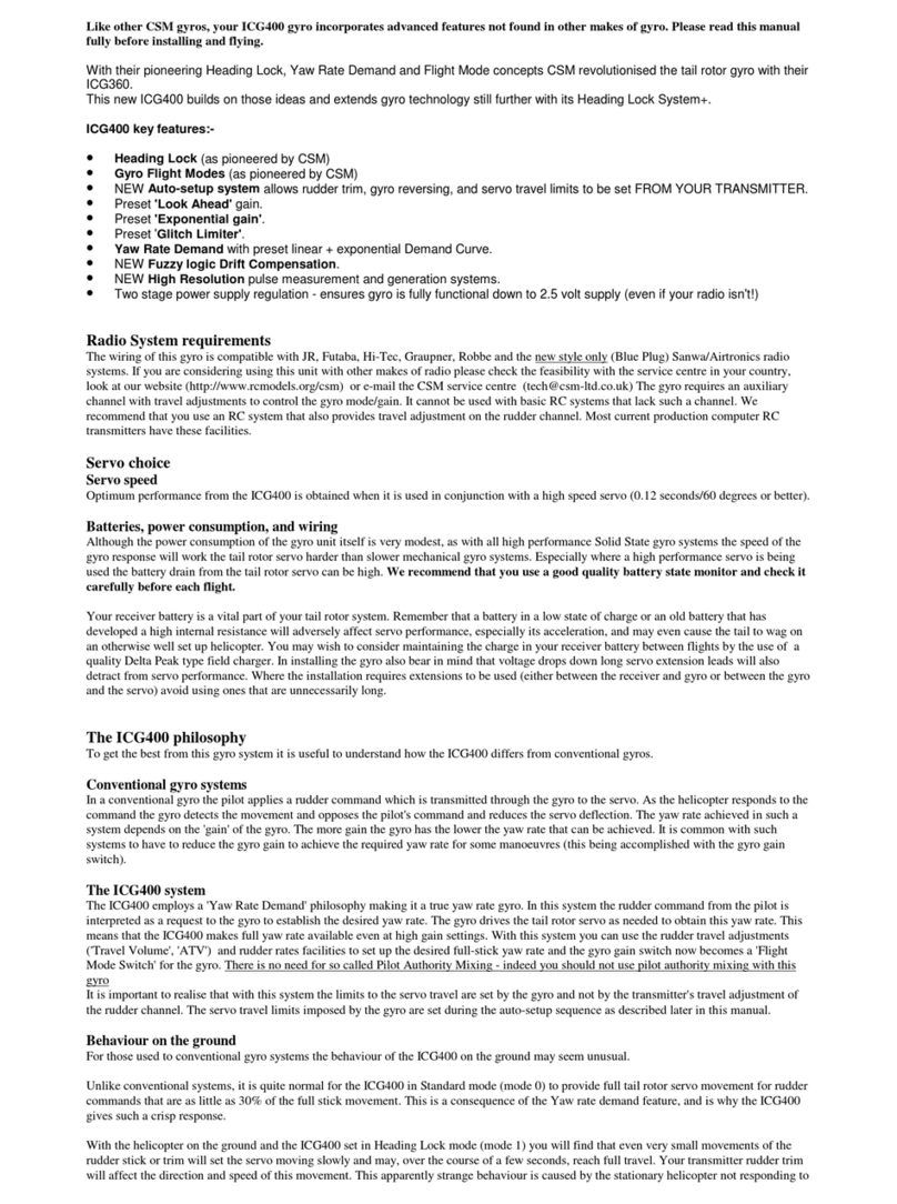 CSM ICG400 User manual
