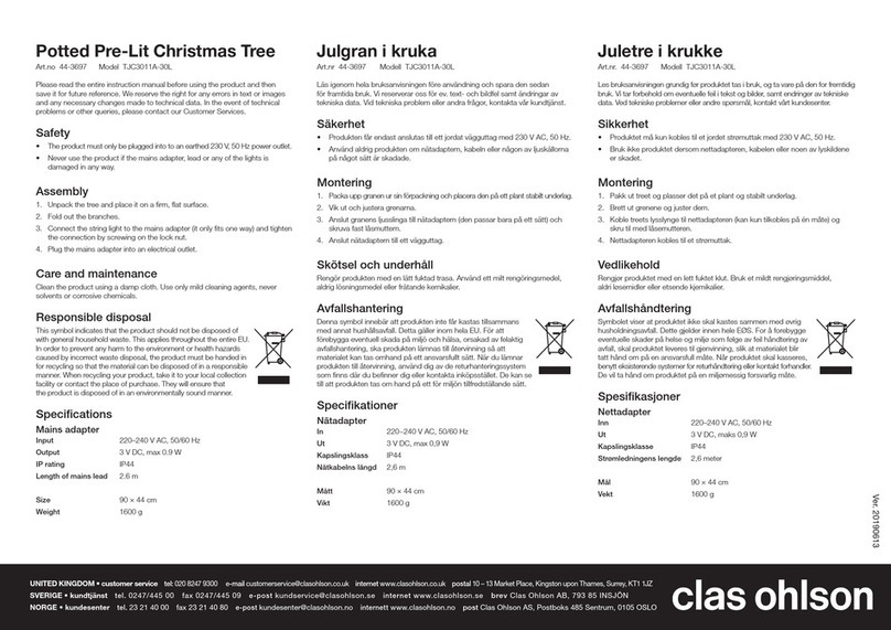 Clas Ohlson TJC3011A-30L quick start guide