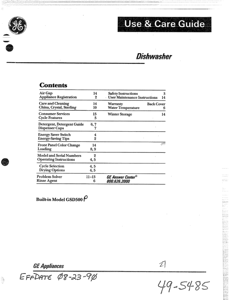 GE GSD500P User manual