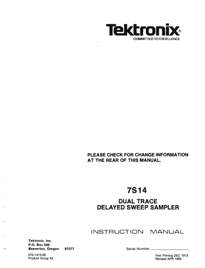 Tektronix 7S14 User manual