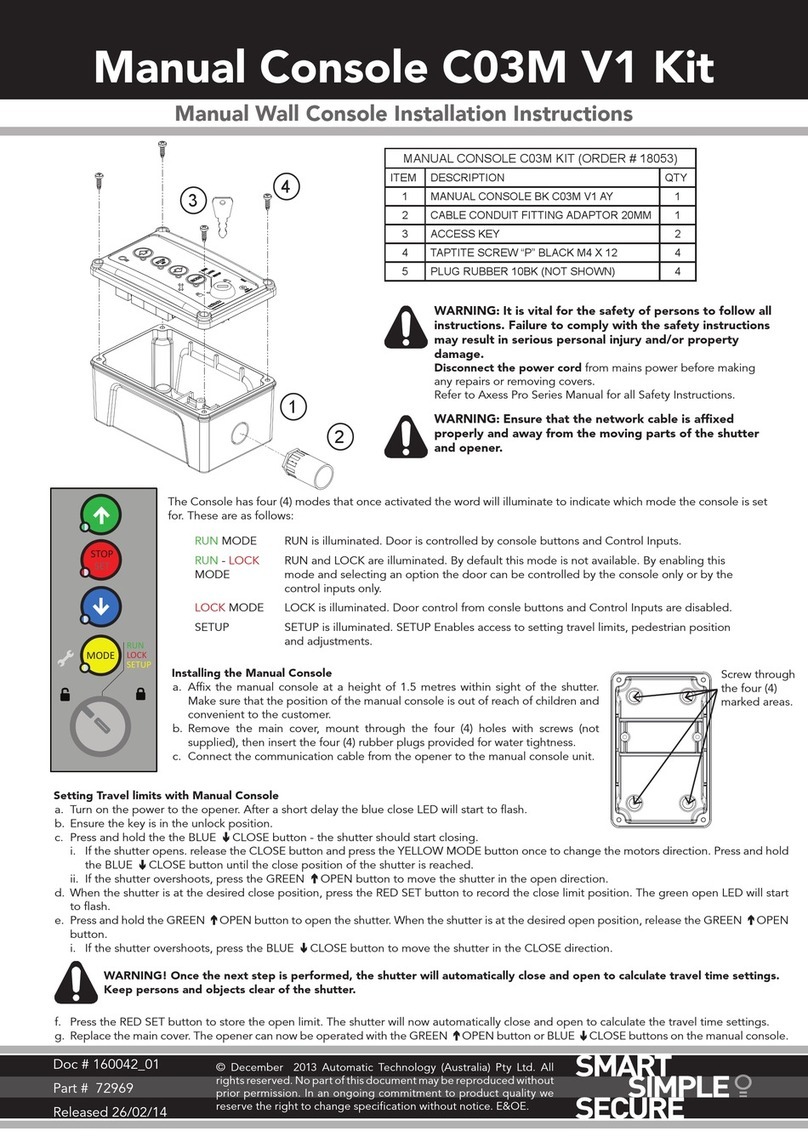 Automatic Technology C03M V1 User manual