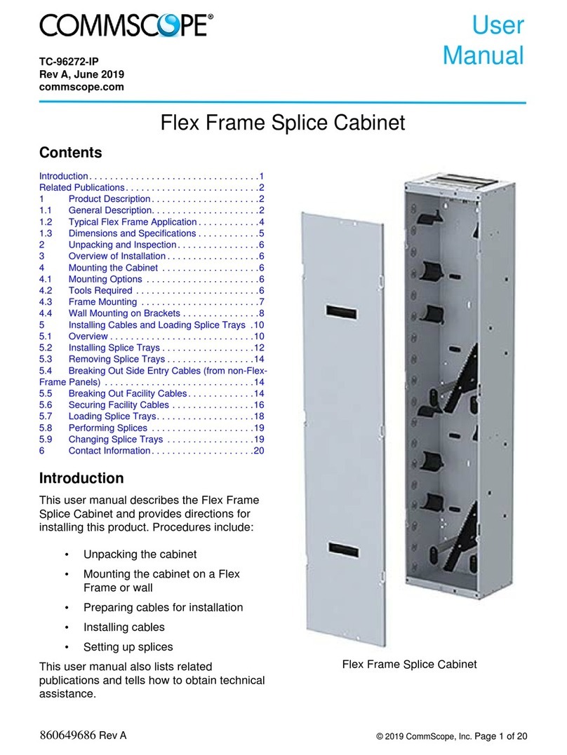 CommScope Flex Frame Splice Cabinet user manual