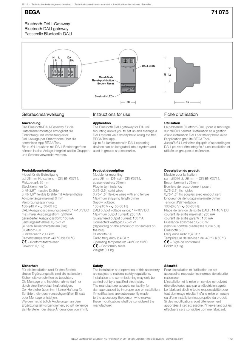 BEGA 71 075 Instructions for use