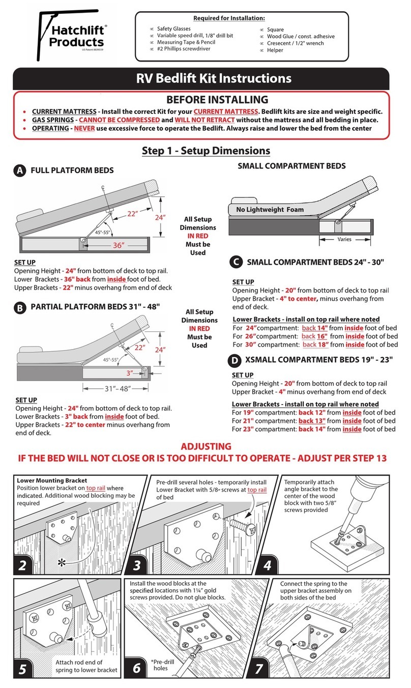 Hatchlift RV Bedlift Kit instructions
