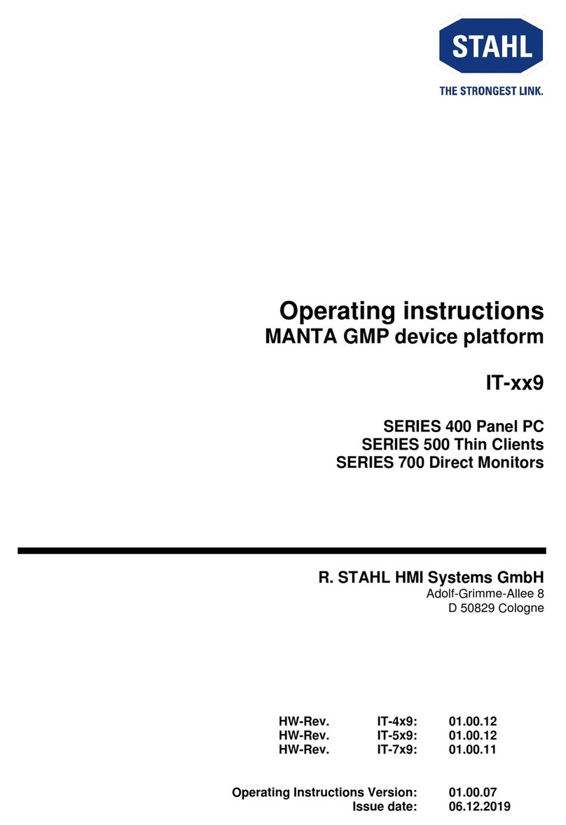 Stahl Manta GMP IT 9 Series operating instructions