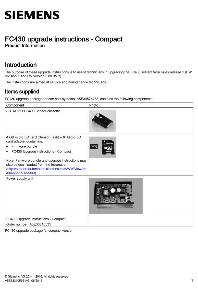Siemens SITRANS FC430 Quick start guide