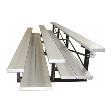 FIRST TEAM SPORTS FANSTAND TIP N ROLL BLEACHER Assembly instructions