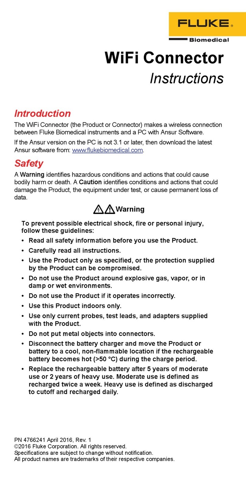 Fluke Biomedical WiFi Connector instructions