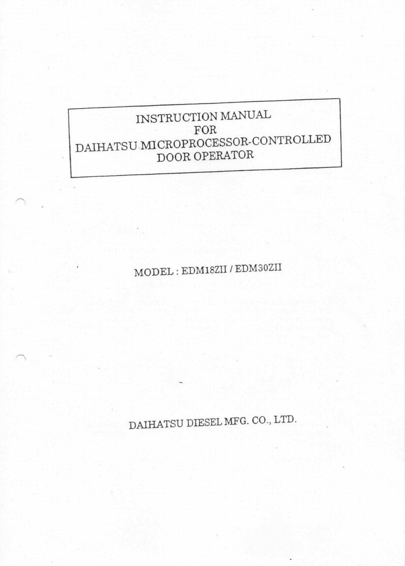 Daihatsu EDM18ZII instruction manual