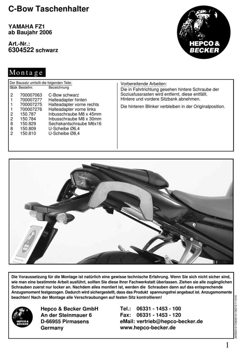 hepco & becker 6304522 black Installation guide