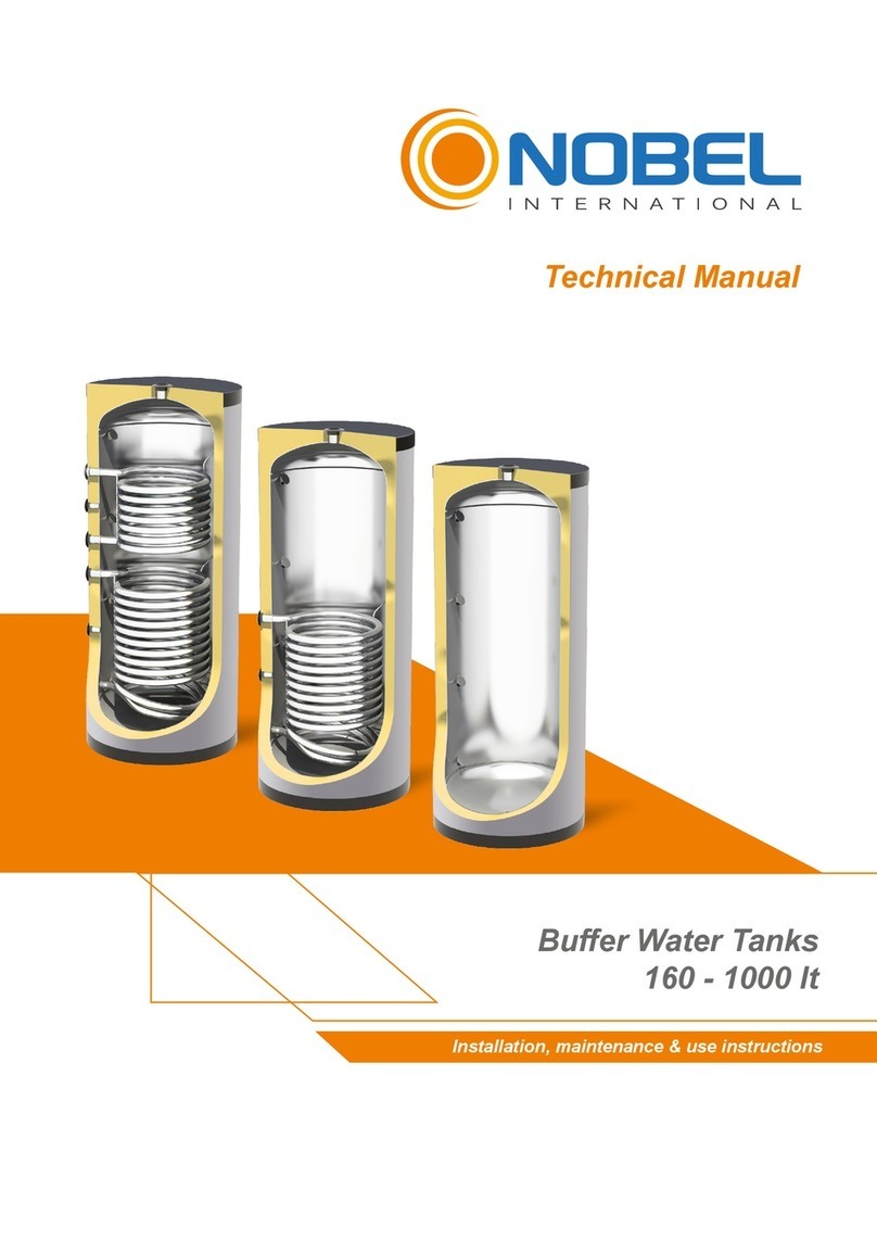Nobel 160lt Installation, maintenance & use instructions Nobel 160lt Installation, maintenance & use instructions