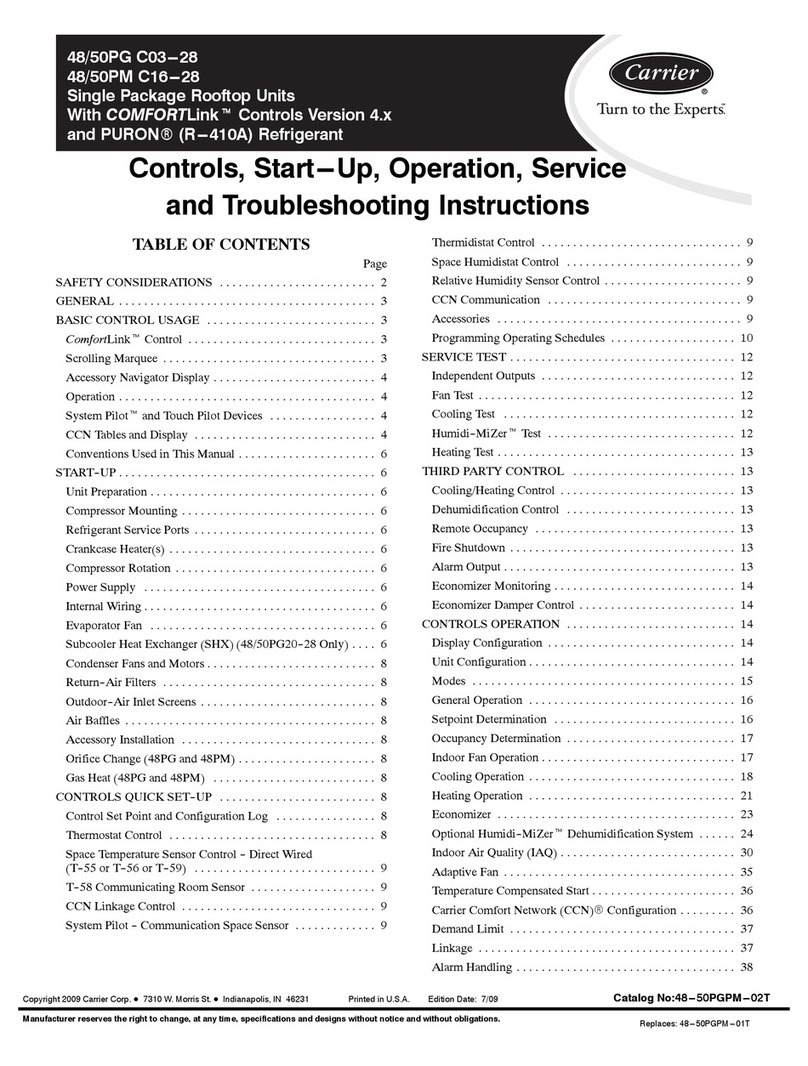 Carrier 48/50PG Series User guide
