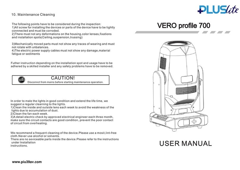 PLUSLITE VERO profile 700 user manual