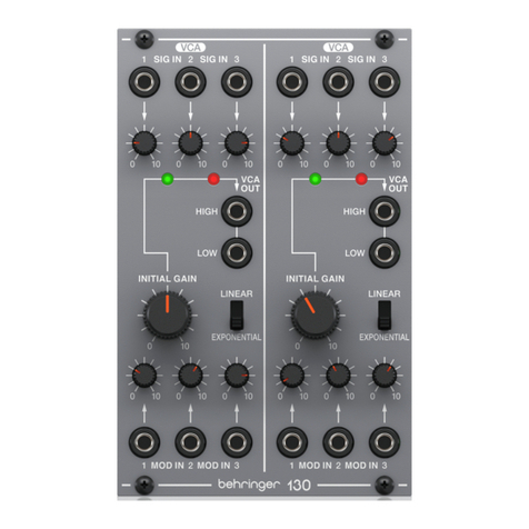 Behringer 130 DUAL VCA quick start guide