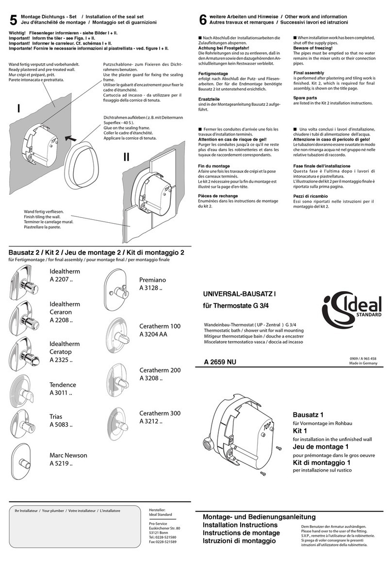 Ideal-Standard A 2659 NU User manual Ideal-Standard A 2659 NU User manual