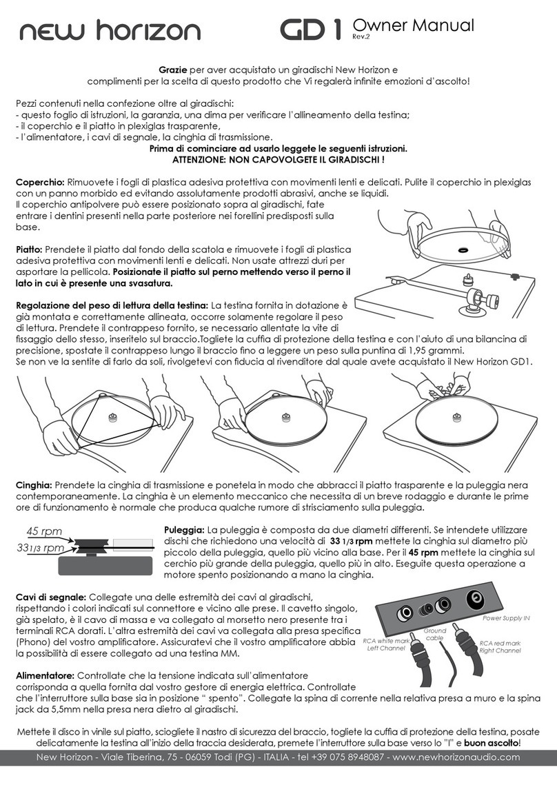 New Horizon GD 1 owner's manual
