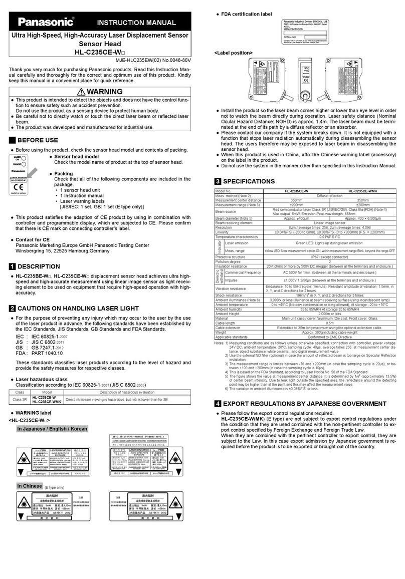 Panasonic HL-C235CE-W Series instruction manual