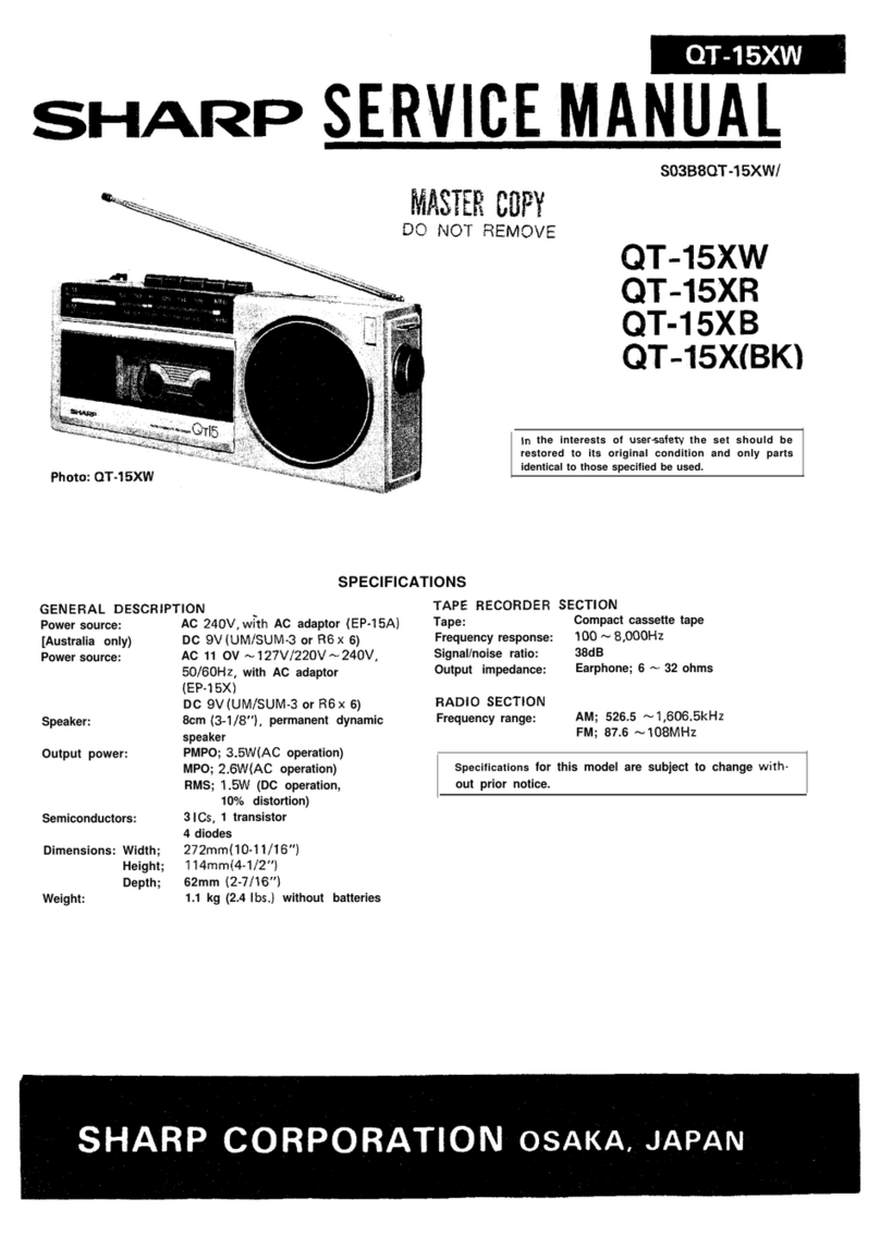Sharp QT-15XW User manual Sharp QT-15XW User manual