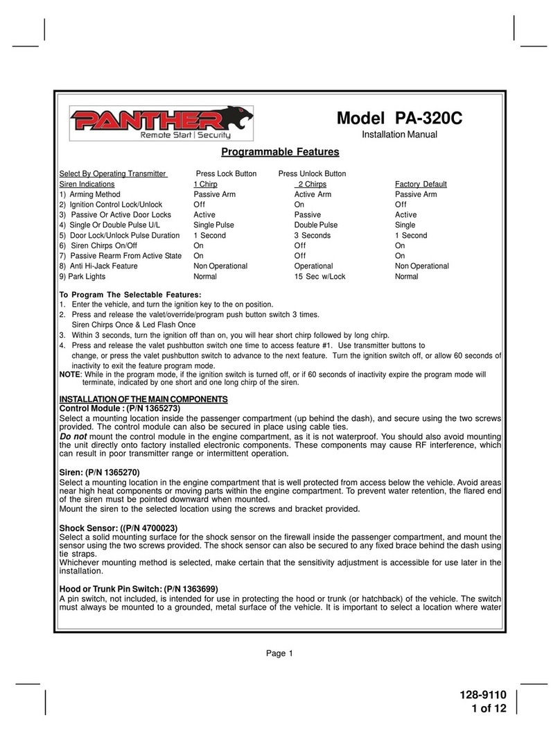 Panther PA-320C installation manual