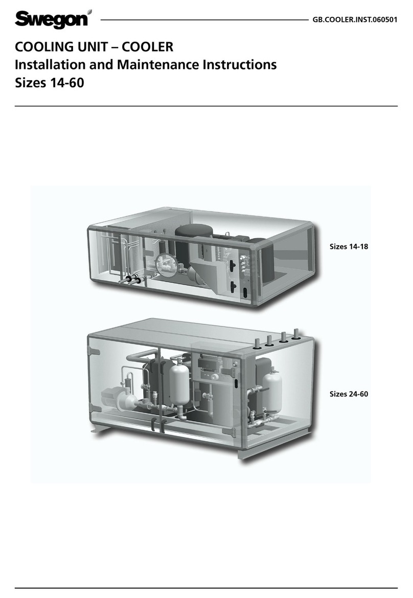Swegon Cooler Series User manual