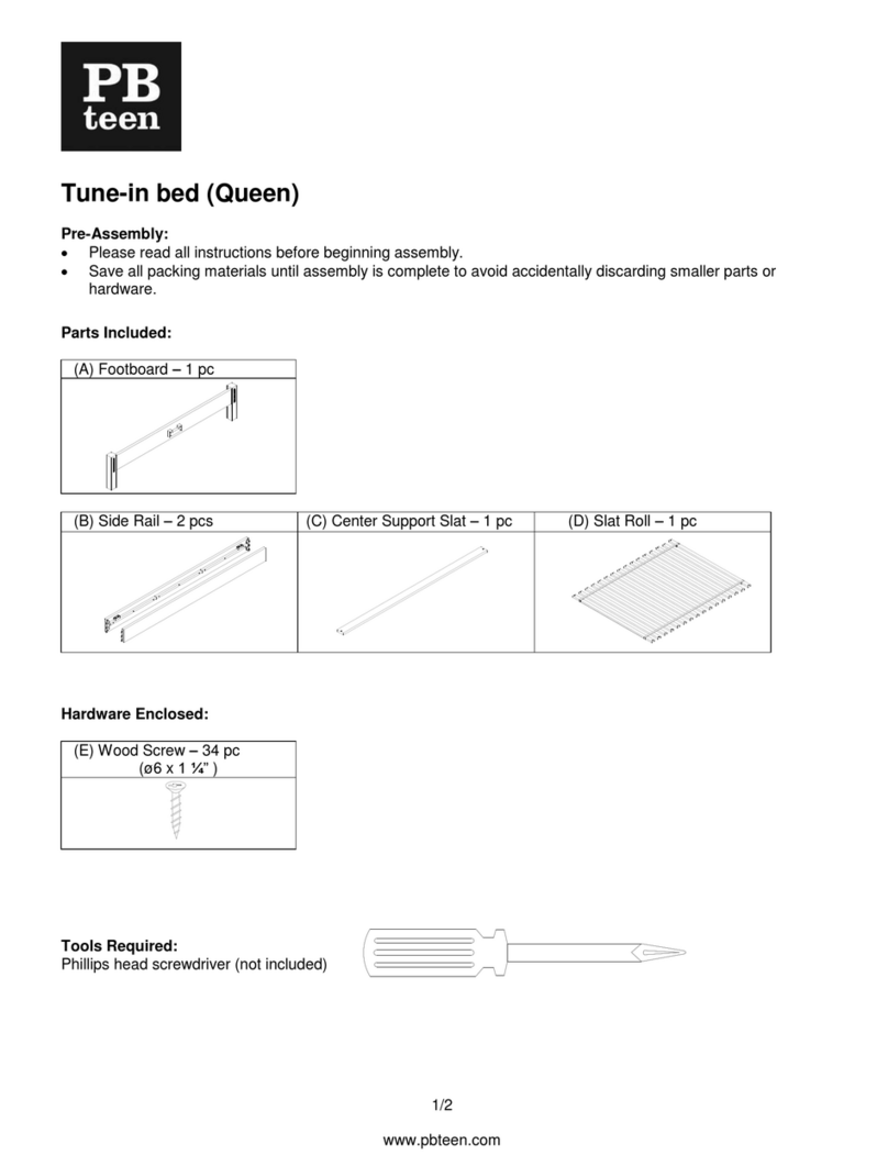 PB TEEN Tune-in bed Queen Assembly instructions PB TEEN Tune-in bed Queen Assembly instructions