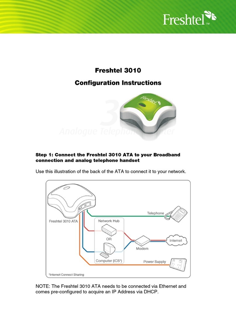 Freshtel 3010 Quick guide