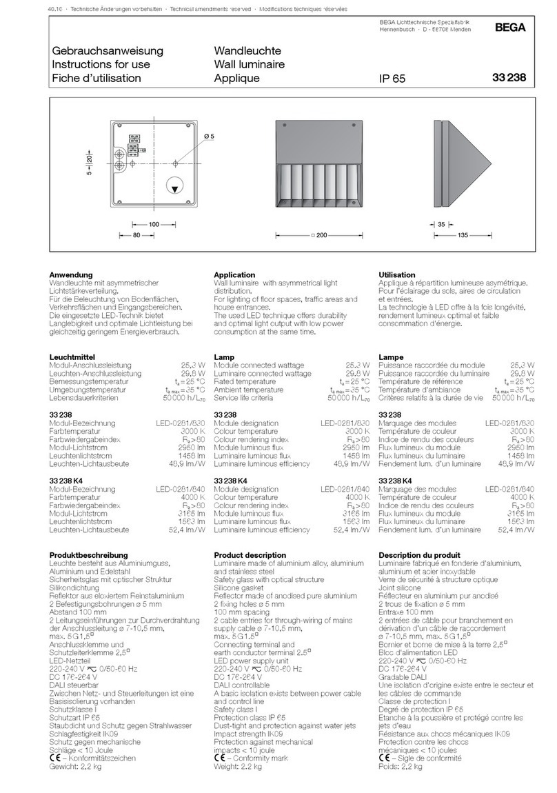BEGA 33 238 User manual