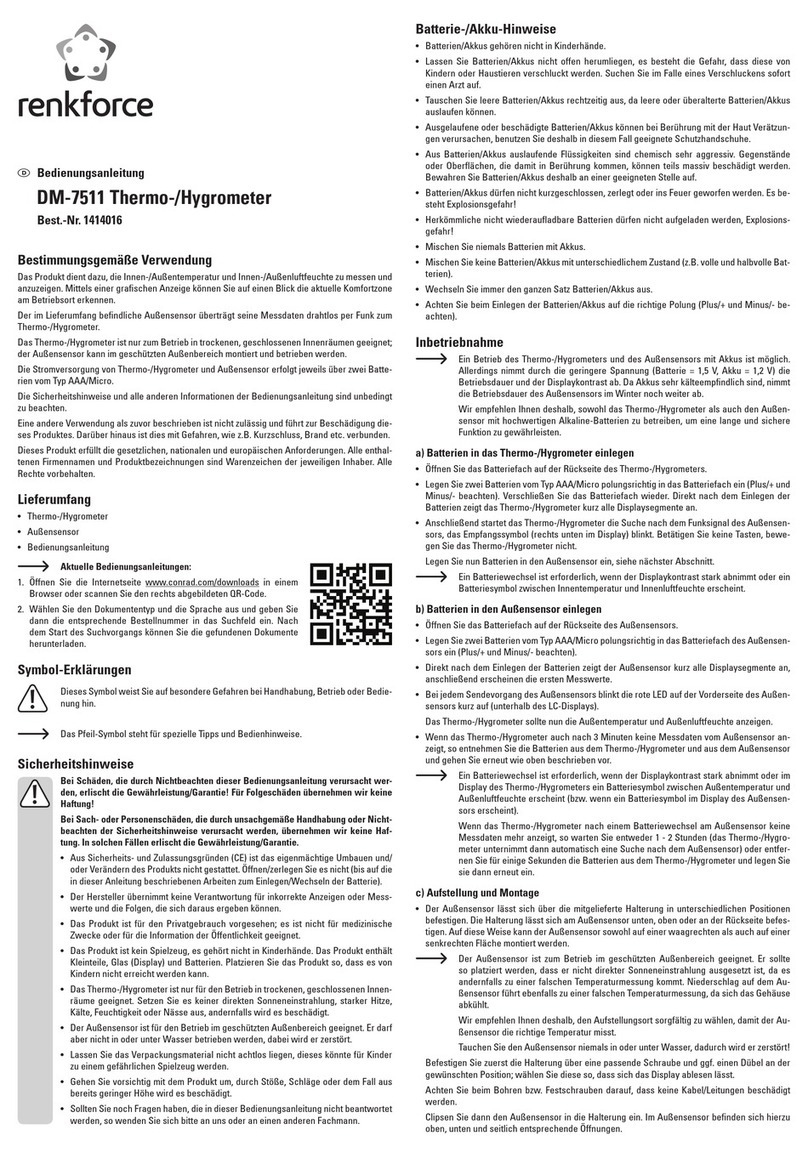 Renkforce DM-7511 operating instructions