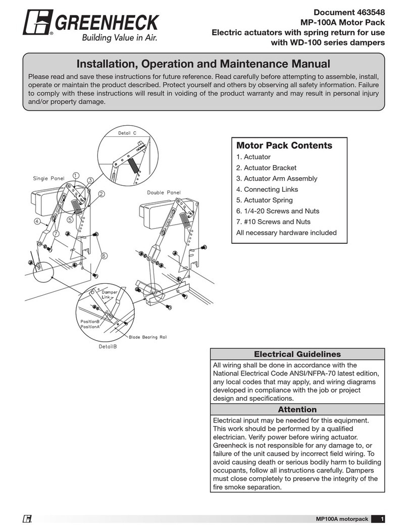 Greenheck MP-100A User manual