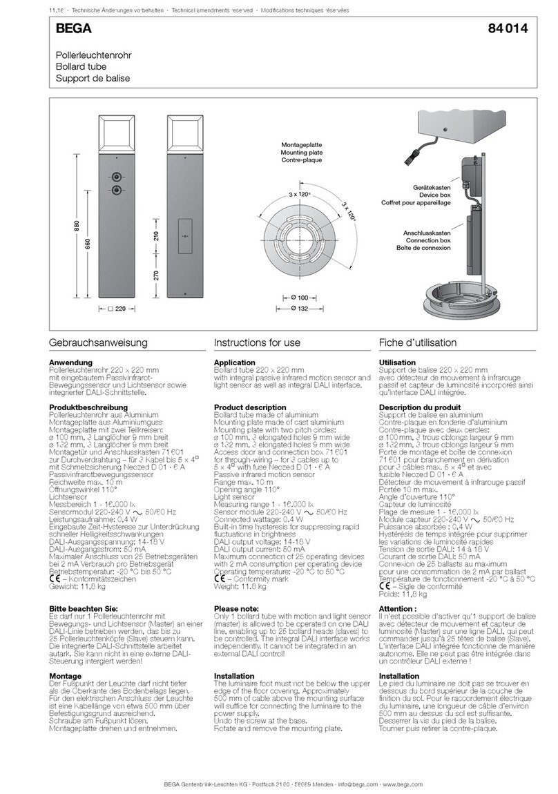 BEGA 84 014 Instructions for use