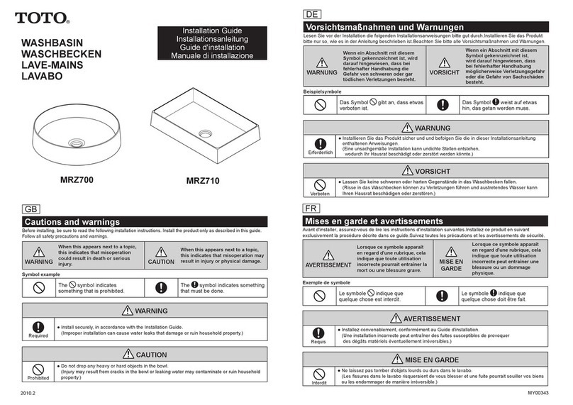 Toto MRZ700 installation guide