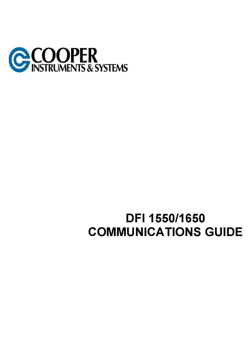 Cooper Instruments & Systems DFI 1550 Communications guide