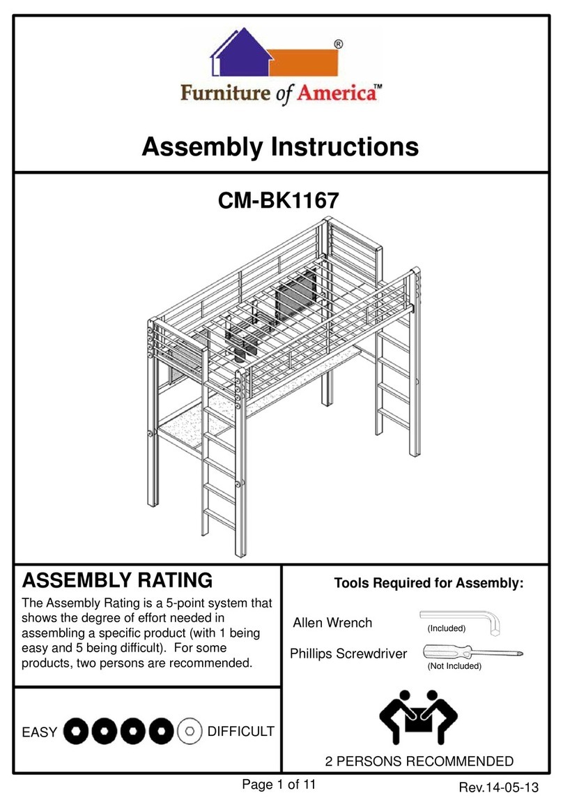 Furniture of America CM-BK1167 Assembly instructions Furniture of America CM-BK1167 Assembly instructions