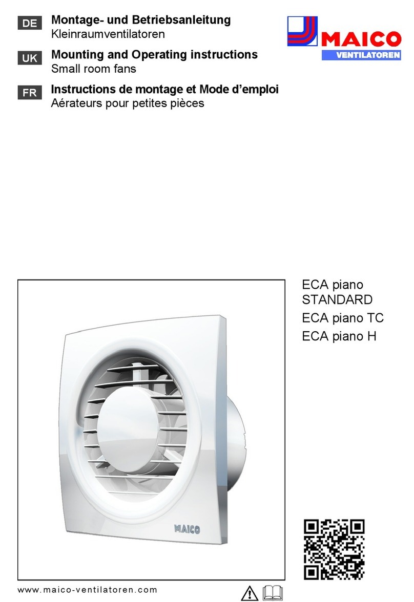 Maico ECA piano STANDARD Mounting and operating instructions