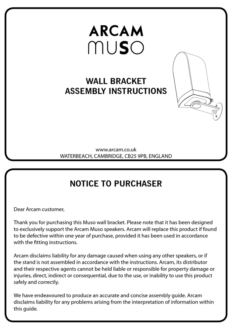 Arcam MUSO WALL BRACKET User manual