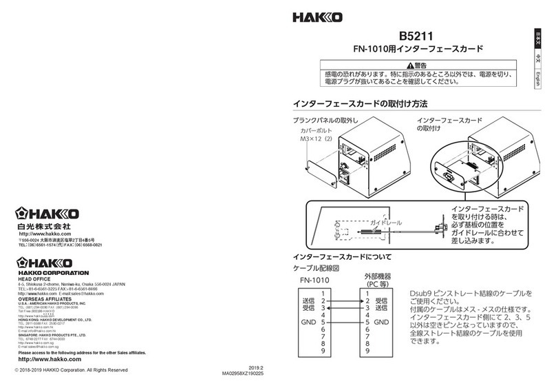 Hakko Electronics B5211 manual